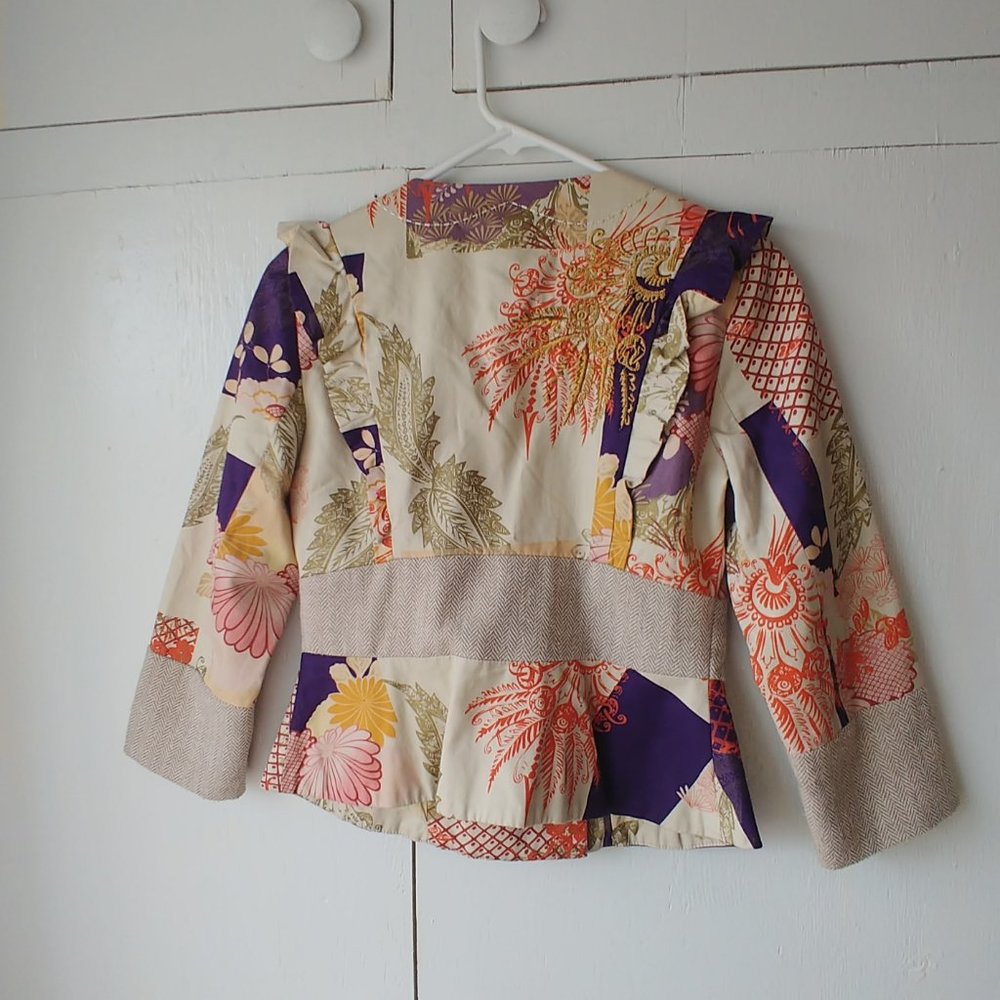 Women's Multicolor Patchwork Jacket - Picture 13 of 13